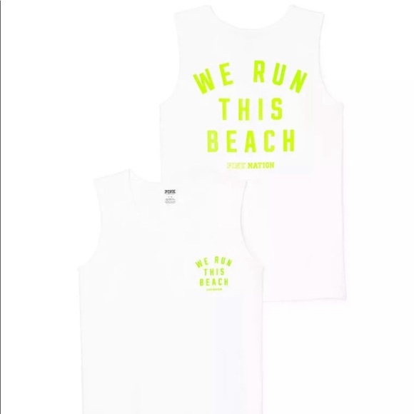 Victoria’s Secret Pink We Run This Beach Tank - Picture 2 of 3